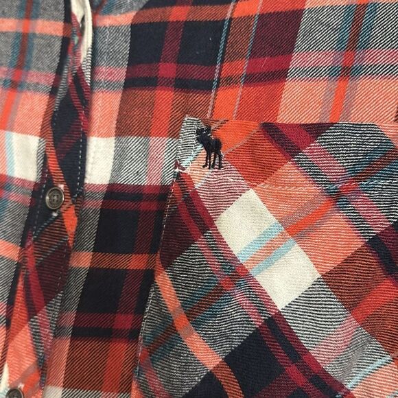 Abercrombie & Fitch Women’s Plaid Flannel Button Down Size M - Picture 3 of 5